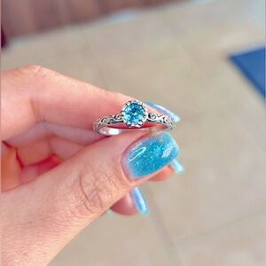 James Avery 
Cherished Birthstone Ring 
Blue Topaz (December)